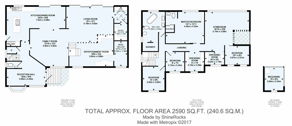 Floorplans For Hadley Wood Rise, Kenley, Surrey