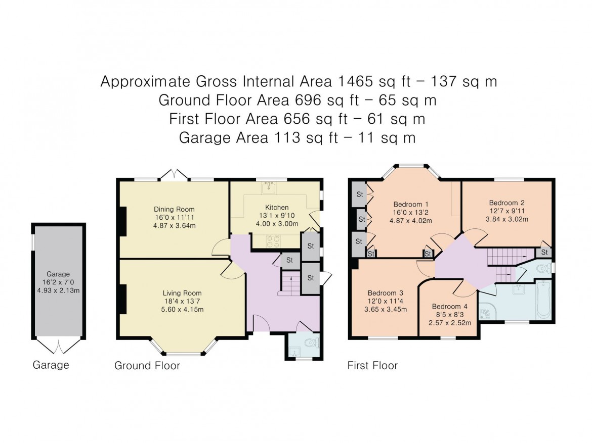 Floorplans For Downs Court Road, Purley, CR8