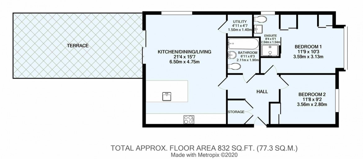 Floorplans For Hill Road, Carlow Court, CR8