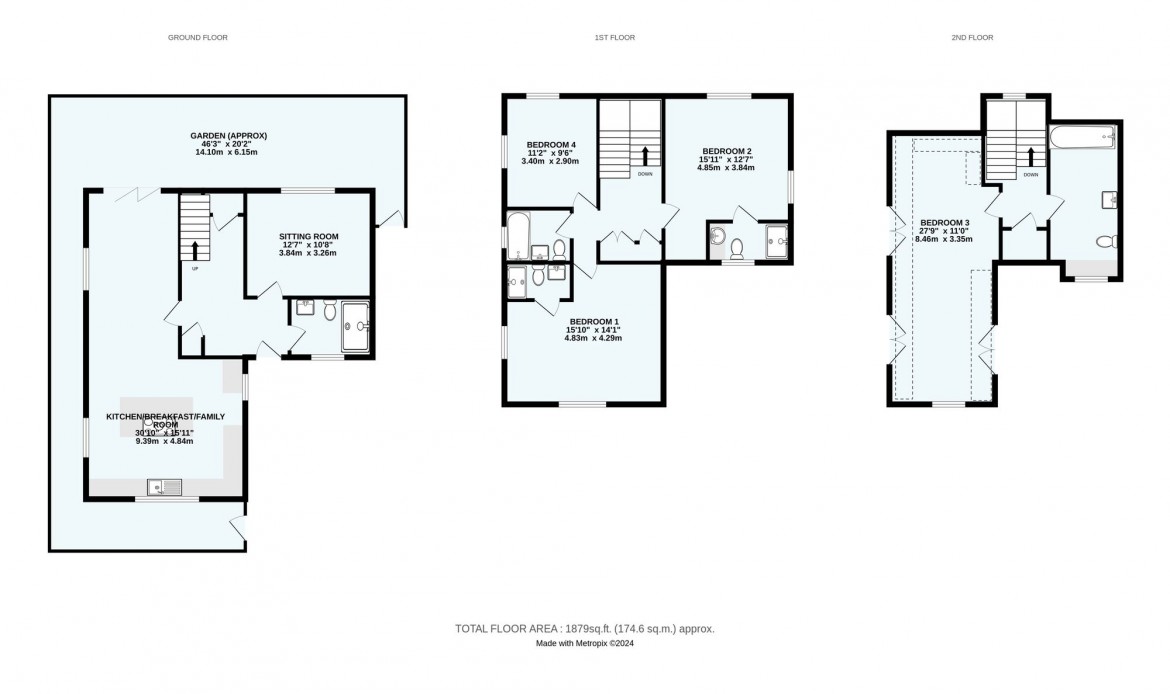 Floorplans For Kingsdown Avenue, South Croydon, CR2